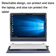 PU Leather Laptop Protective Sleeve For Microsoft Surface Book 3 13.5 inches(Deep Blue)
