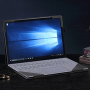 13.5 Inch Multifunctional PU Leather Laptop Sleeve For Microsoft Surface Laptop 1/2/3/4(Gentleman Gray)