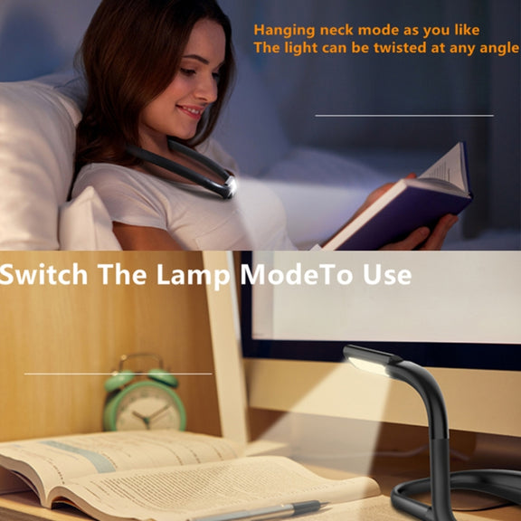 GH-8 USB Hanging Neck Lamp Table Lamp Night Light(Black)