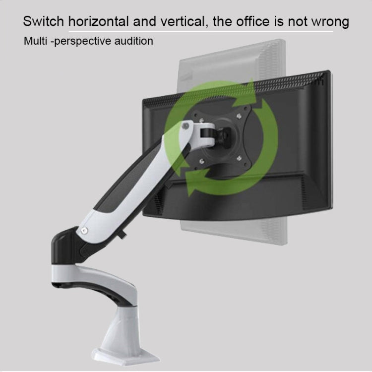 Gibbon Mounts Multifunctional Telescopic Rotating Lifting Monitor Stand, Color: GM112FC Clip Table White