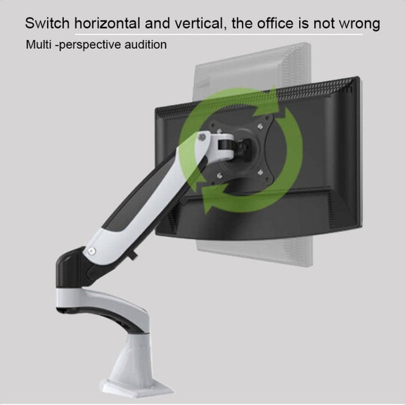 Gibbon Mounts Multifunctional Telescopic Rotating Lifting Monitor Stand, Color: GM112FC Clip Table White