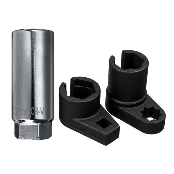 3 In 1 Manganese Steel Chrome-Plated Small Mouth Oxygen-Containing Sensor Disassemble Sleeve