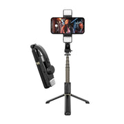 CYKE Q08D Handheld Dual Light Bluetooth Mobile Phone Selfie Stick(Black)