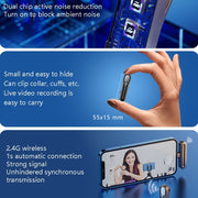 FerTo DX01 Wireless Collar Microphone 2.4G Live Broadcast Equipment, Style: TYPE-C + Charging Bin
