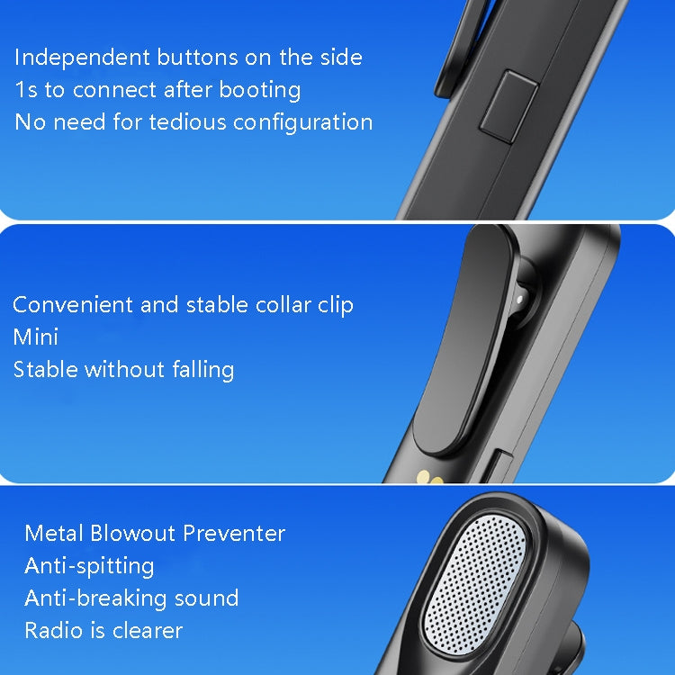 FerTo DX01 Wireless Collar Microphone 2.4G Live Broadcast Equipment, Style: 8 Pin + Charging Bin