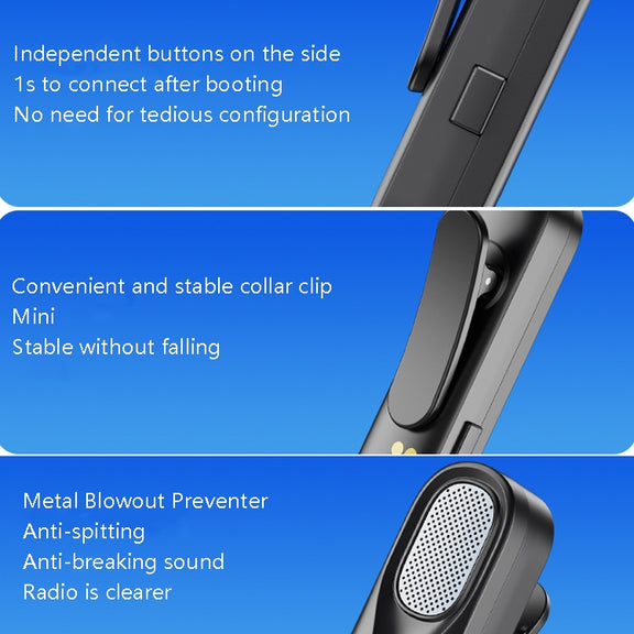 FerTo DX01 Wireless Collar Microphone 2.4G Live Broadcast Equipment, Style: 8 Pin + Charging Bin