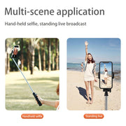 CYKE Folding Telescopic Mobile Phone Broadcast Stand Tripod, Specification: A31-1.6m (Without Light)