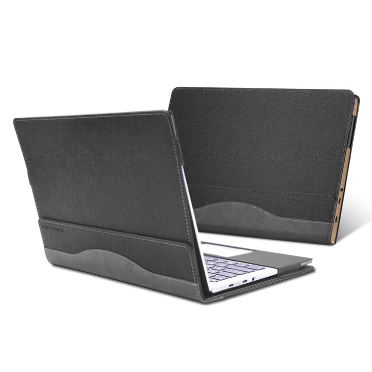 Laptop PU Leather Protective Case For Lenovo Yoga 730-13(Gentleman Gray)