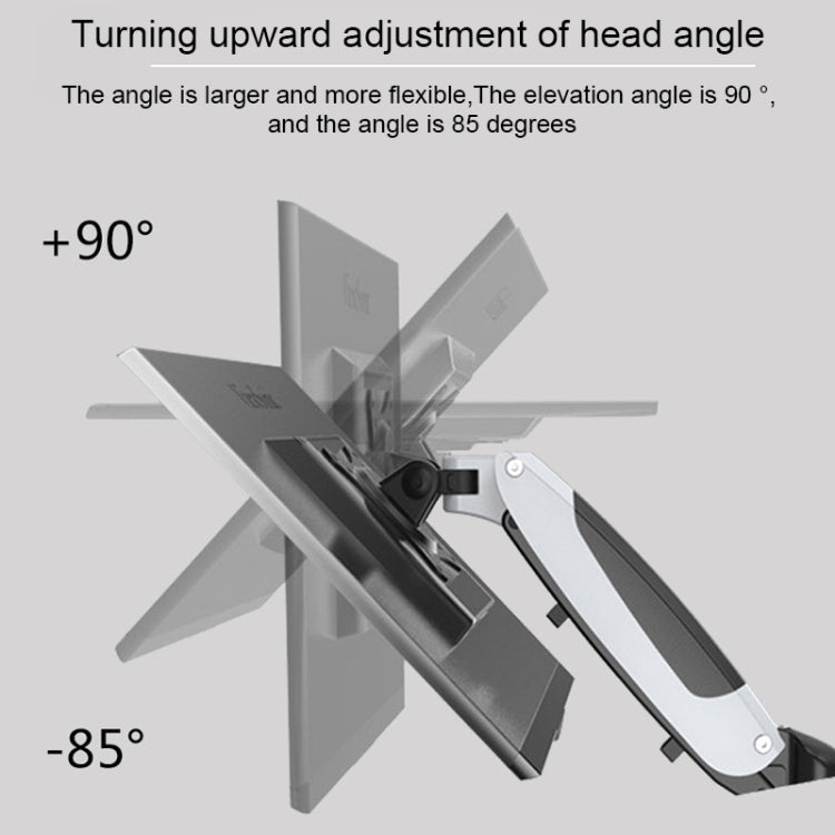 Gibbon Mounts GM112W Wall-Mounted Gas Spring Lifting Computer Monitor Stand(Factory Color)