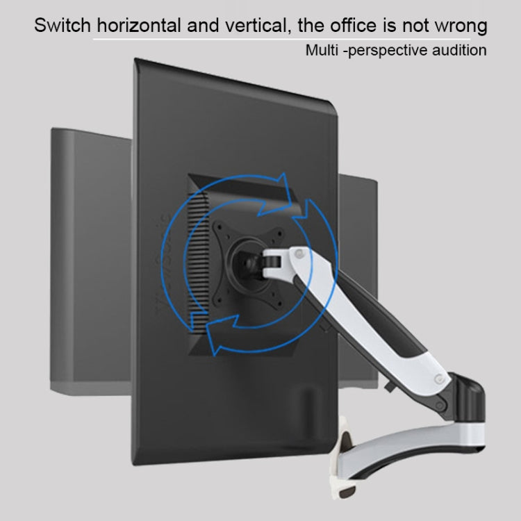 Gibbon Mounts GM112W Wall-Mounted Gas Spring Lifting Computer Monitor Stand(Factory Color)