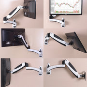 Gibbon Mounts GM112W Wall-Mounted Gas Spring Lifting Computer Monitor Stand(Factory Color)