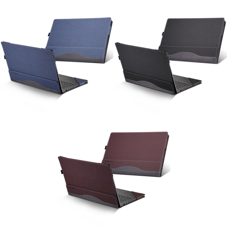 Laptop PU Leather Protective Case For IdeaPad C340 14 inch(Wine Red)