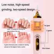 BZX5 5 In 1 USB Nail Polisher Peeling Manicure(Silver White)