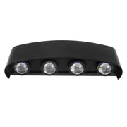 8 LEDs Garden Aluminum Double Head Wall Light(Warm White Light)