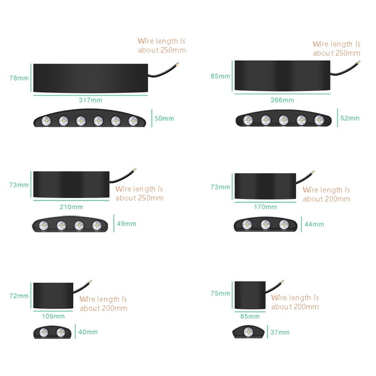 12 LEDs Garden Aluminum Double Head Wall Light(Warm White Light)