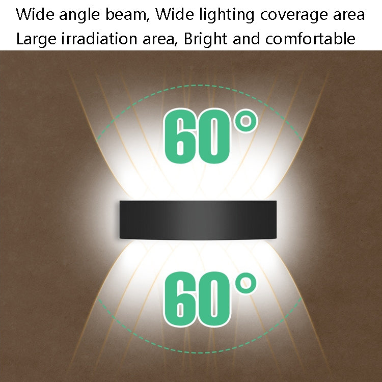12 LEDs Garden Aluminum Double Head Wall Light(Warm White Light)