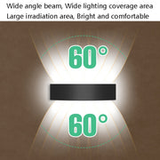 12 LEDs Garden Aluminum Double Head Wall Light(Warm White Light)