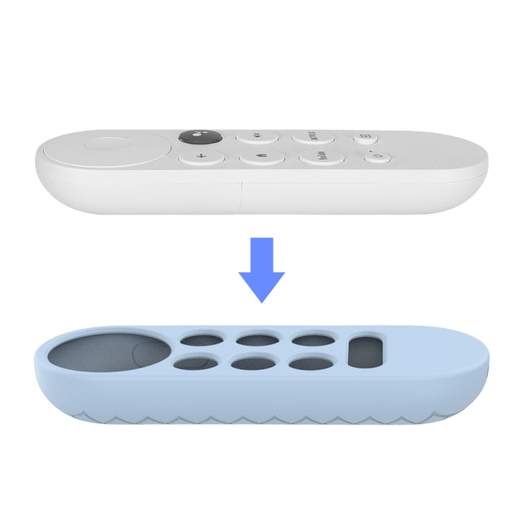 2 PCS Silicone Protective Shell for Google Chromecast 2020 Remote Control(Black)