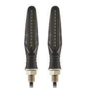 2pcs MK-109 Motorcycle Flow Steering Lamp LED Signal Light(Black)