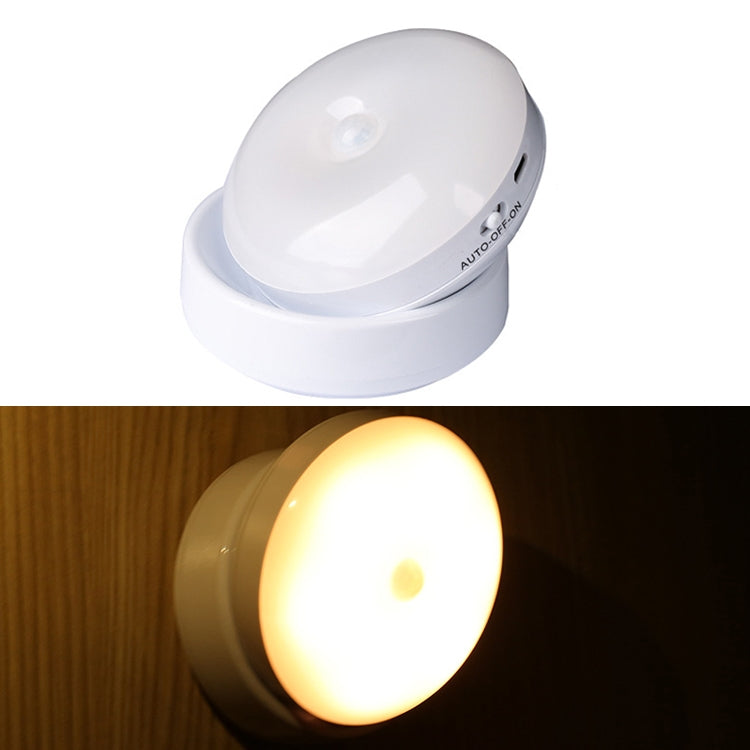 DMK-6PL Kitchen Cabinet Body Infrared Sensing Lamp, Style: Rotate Charging(Warm Yellow Light)