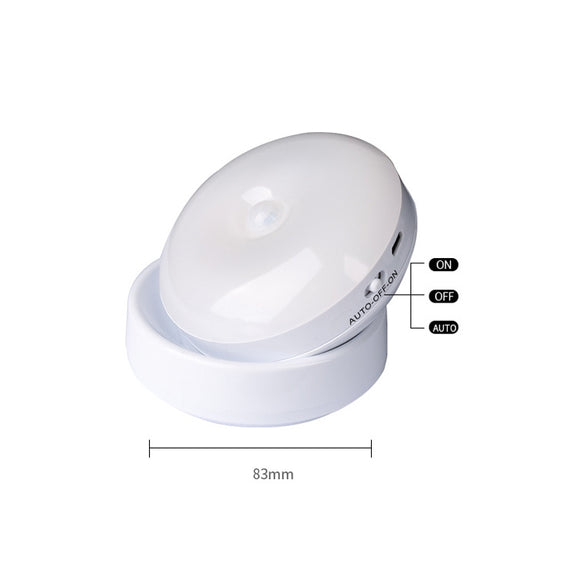 DMK-6PL Kitchen Cabinet Body Infrared Sensing Lamp, Style: Rotate Charging(Warm Yellow Light)