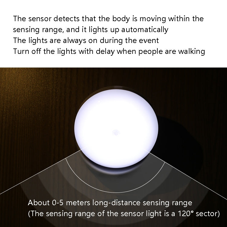 DMK-6PL Kitchen Cabinet Body Infrared Sensing Lamp, Style: Rotate Charging(Warm Yellow Light)