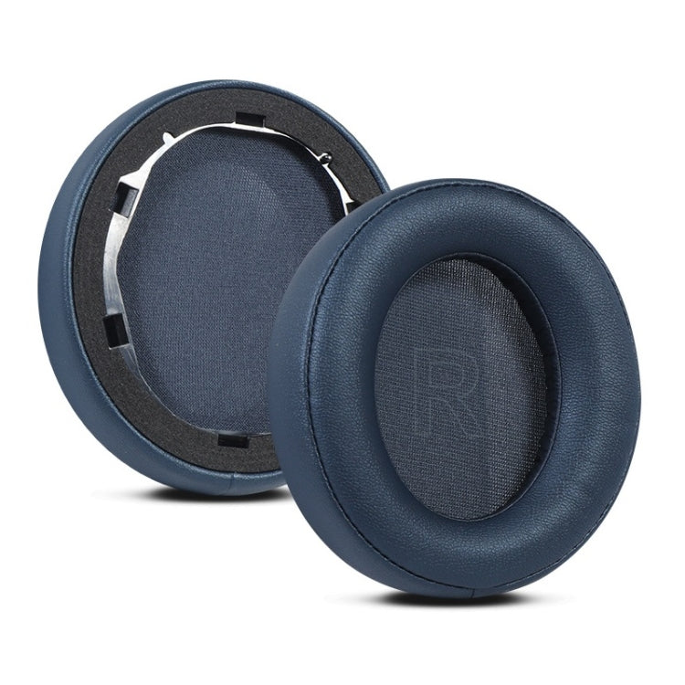 2pcs Protein Leather Sponge Earphone Cover For Anker Soundcore Life Q35 (Dark Blue)