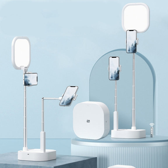 V8 Dual-Camera 360-Degree Rotating Light-Filling Live Stand, Spec: Holder + Remote + Storage Bag