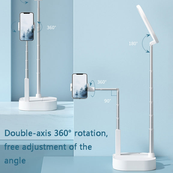 V8 Dual-Camera 360-Degree Rotating Light-Filling Live Stand, Spec: Holder + Remote + Storage Bag