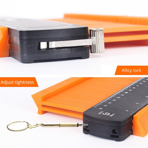 10 inch+Straight Ruler+Pencil+Screwdriver Metal Profile Regular Utensils Contour With Lock