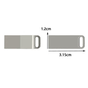 JHQG1 Step Shape Metal High Speed USB Flash Drives, Capacity: 64GB(Silver Gray)