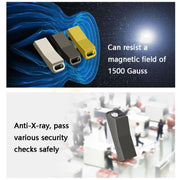 JHQG1 Step Shape Metal High Speed USB Flash Drives, Capacity: 64GB(Silver Gray)