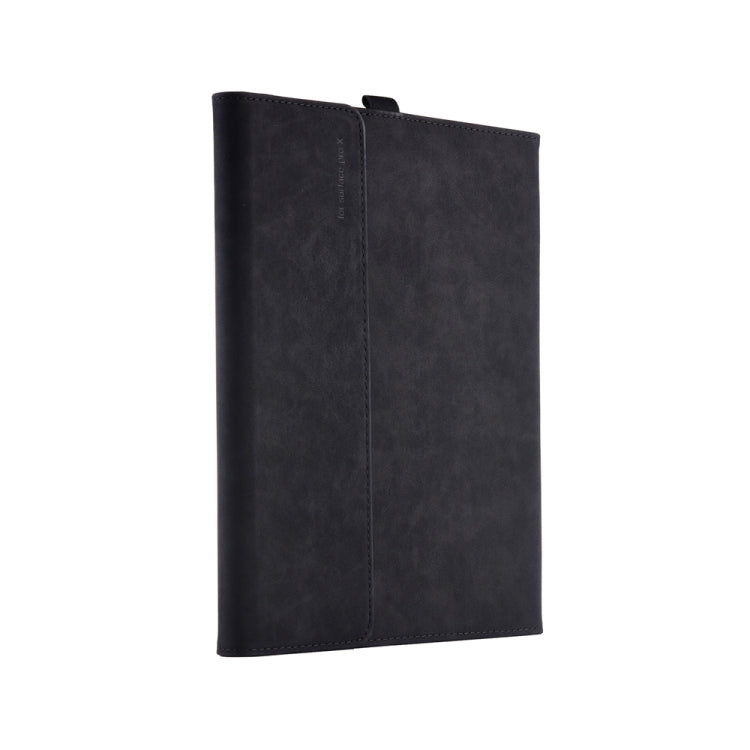 13 inch Leather Tablet Protective Case For Microsoft Surface Pro X, Color: Black + Power Bag