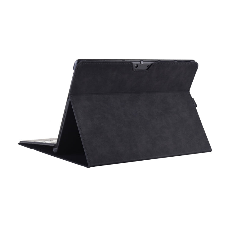 13 inch Leather Tablet Protective Case For Microsoft Surface Pro X, Color: Black + Power Bag