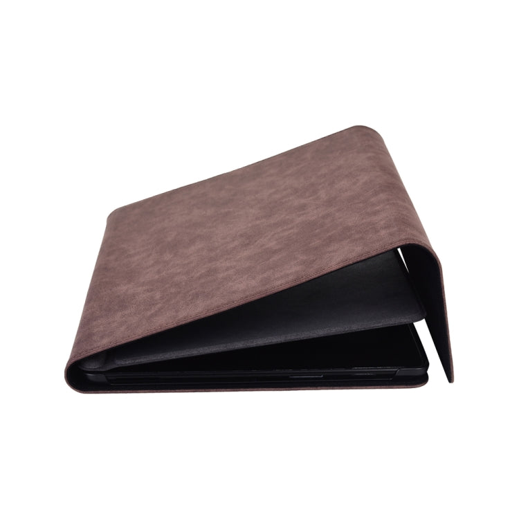 13 inch Leather Tablet Protective Case For Microsoft Surface Pro X, Color: Rose Red + Power Bag