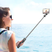 Mobile Phone Bluetooth Selfie Stick Live Bracket, Specification: K10S (With Fill Light White)