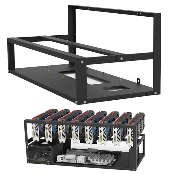 GR-8K605 Open Chassis 6 Card 8 Card Fixed Bracket(Black)