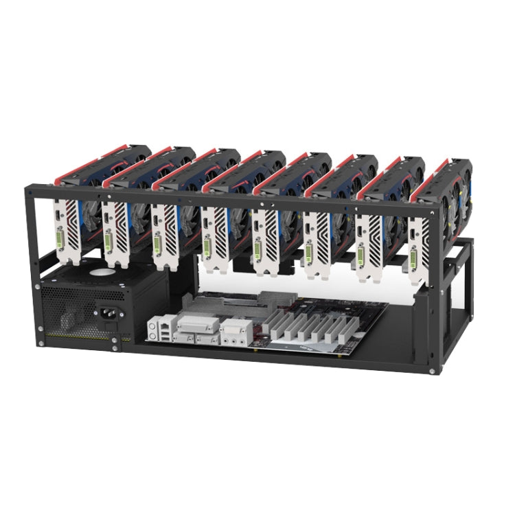 GR-8K605 Open Chassis 6 Card 8 Card Fixed Bracket(Black)