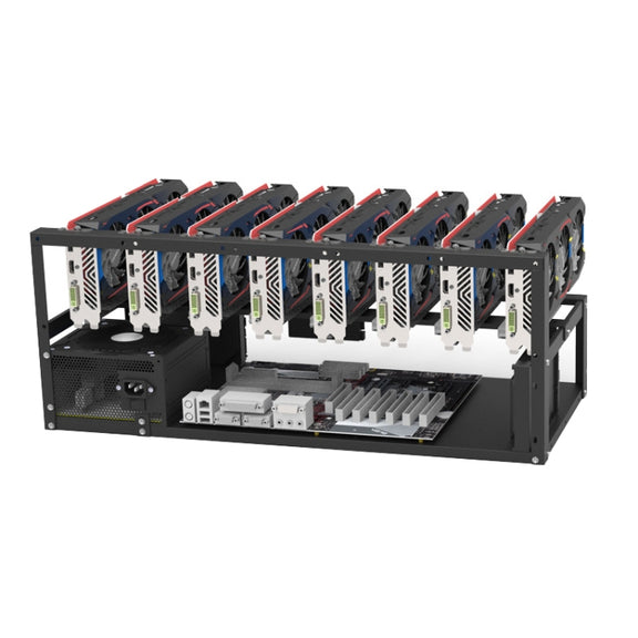GR-8K605 Open Chassis 6 Card 8 Card Fixed Bracket(Black)