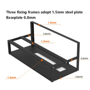 GR-8K605 Open Chassis 6 Card 8 Card Fixed Bracket(Black)