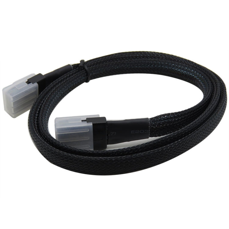 SAS36P SFF-8087 to SAS36P Cable Motherboard Server Hard Disk Data Cable, Color: Black 0.7m