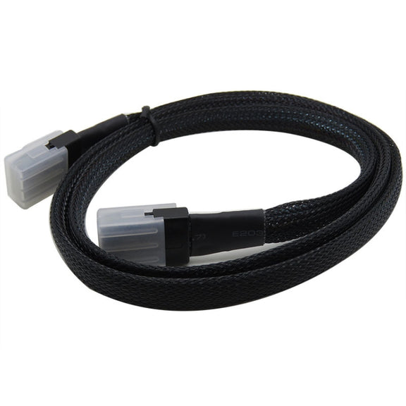 SAS36P SFF-8087 to SAS36P Cable Motherboard Server Hard Disk Data Cable, Color: Black 0.7m