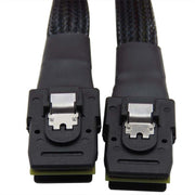 SAS36P SFF-8087 to SAS36P Cable Motherboard Server Hard Disk Data Cable, Color: Black 0.7m