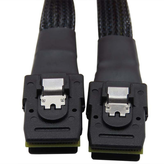 SAS36P SFF-8087 to SAS36P Cable Motherboard Server Hard Disk Data Cable, Color: Black 0.7m