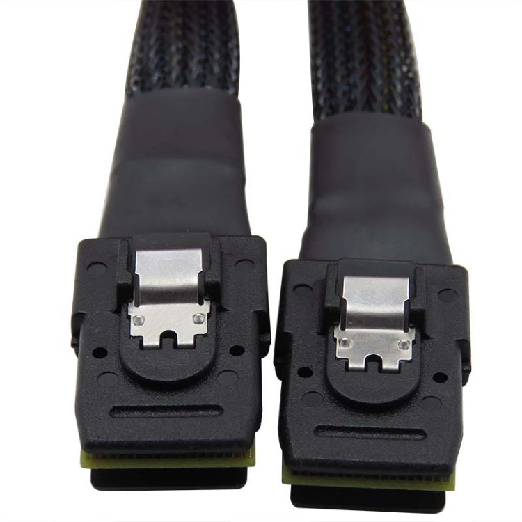 SAS36P SFF-8087 to SAS36P Cable Motherboard Server Hard Disk Data Cable, Color: Black 0.7m