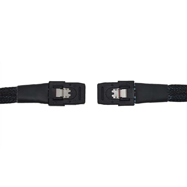 SAS36P SFF-8087 to SAS36P Cable Motherboard Server Hard Disk Data Cable, Color: Black 0.7m