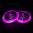 1 Pair 68mm LED Smart Light-Emitting Coaster Light Car Cup Slot Atmosphere Light(Beverage) - Car Drink Holders by PMC TechLife | Online Shopping South Africa | PMC TechLife | Buy Now Pay Later Mobicred
