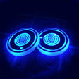 1 Pair 68mm LED Smart Light-Emitting Coaster Light Car Cup Slot Atmosphere Light(Brick) - Car Drink Holders by PMC TechLife | Online Shopping South Africa | PMC TechLife | Buy Now Pay Later Mobicred