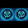 1 Pair 68mm LED Smart Light-Emitting Coaster Light Car Cup Slot Atmosphere Light(Magic Array) - Car Drink Holders by PMC TechLife | Online Shopping South Africa | PMC TechLife | Buy Now Pay Later Mobicred