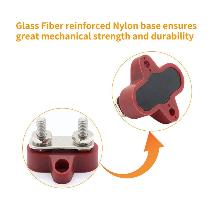 Double Terminal Block Spiral Fixed Wire Connector, Color: M8 Black